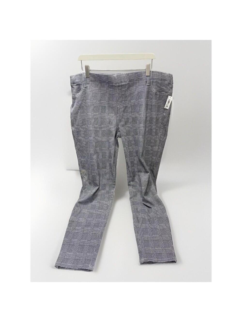 Womens XXL Grey Plaid Pants Brand New Stylish Comfortable Fit Casual Workwear